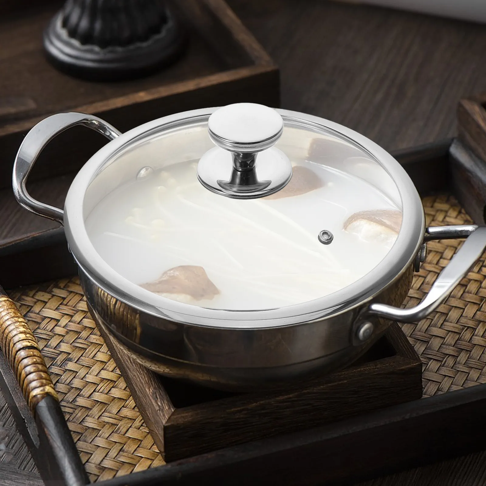 Tempered Glass Lid with Stainless Steel T-Handle and Silicone Seal for Pots Pans Saucepans Frying Pans Clear Splatter Guard