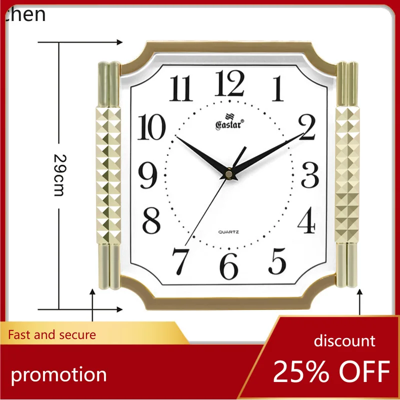 

Zml new minimalist fashion square quartz wall clock for living room and bedroom