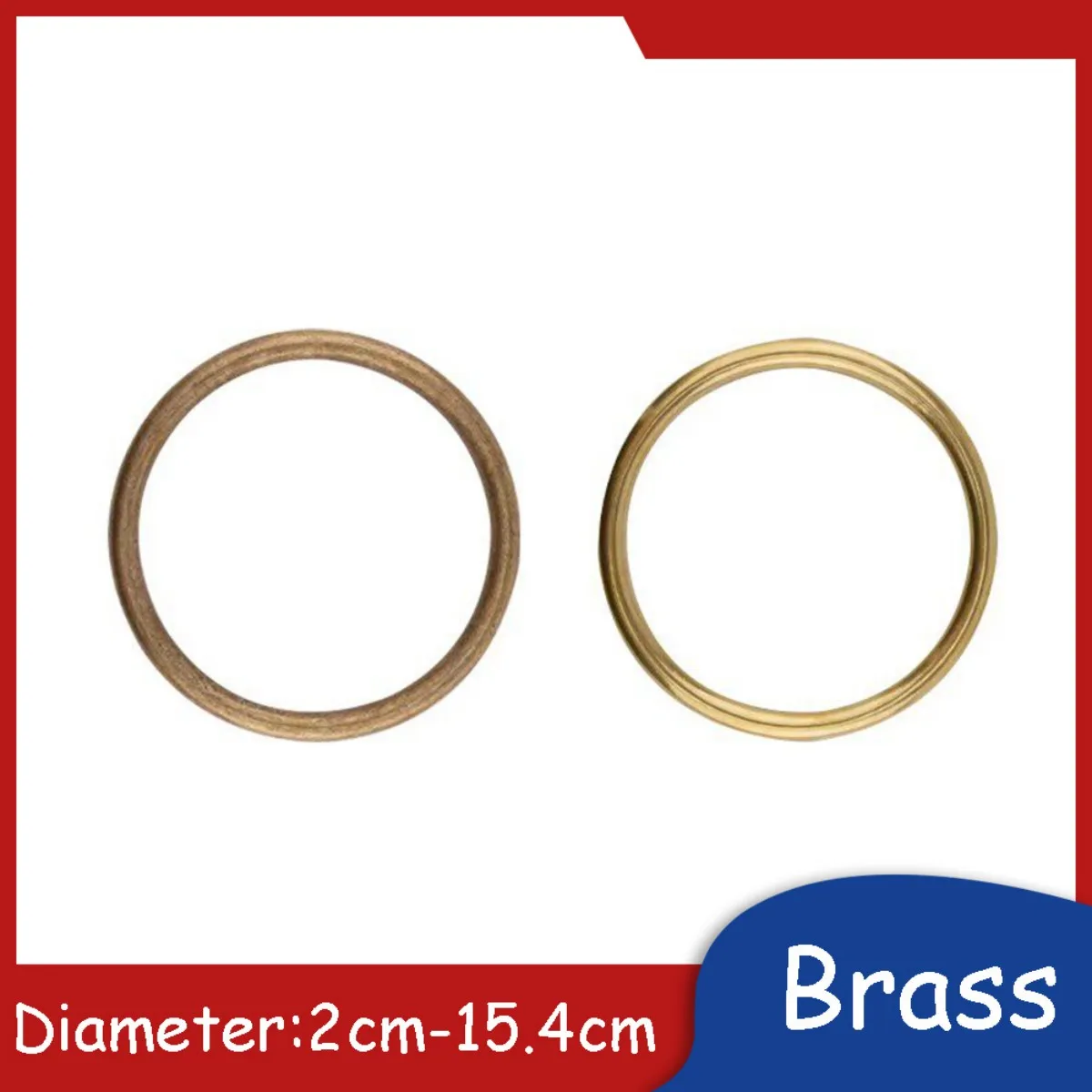 

Brass O Ring Bag Accessories Round Rings 2cm-15.4cm Diameter for DIY Hand Craft