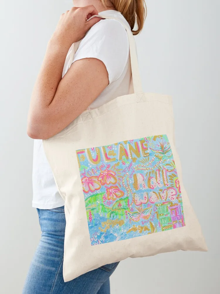 

Tulane Collage Tote Bag shopper bag women Fabric bag Canvas stote reusable shopping bags