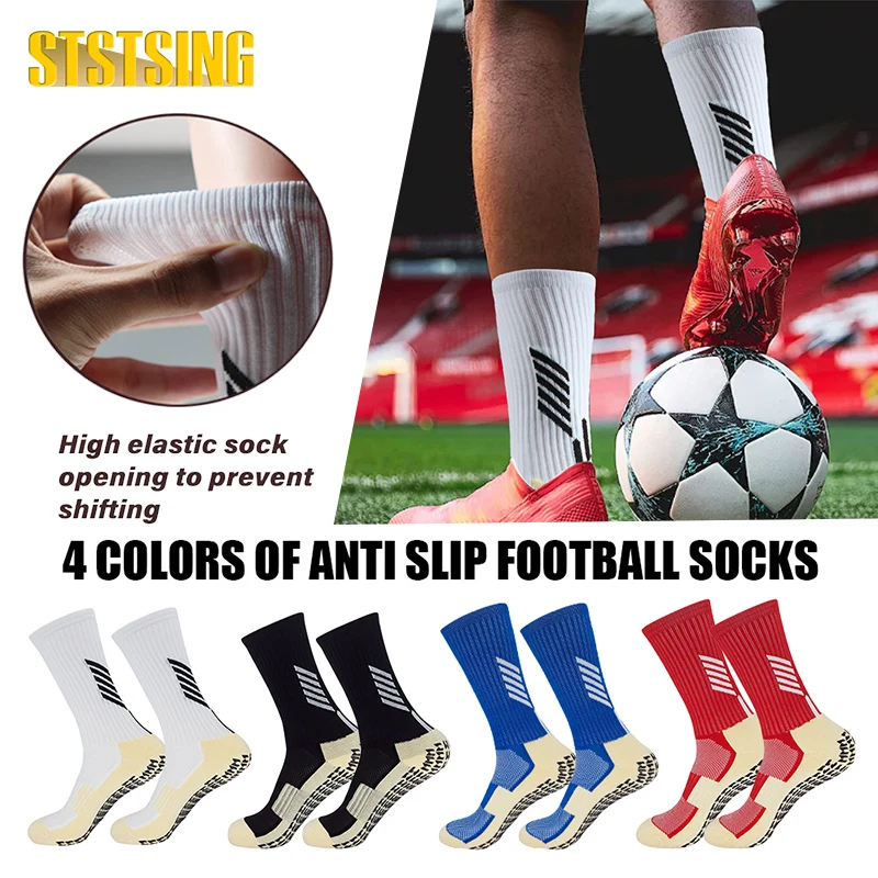 1 Pair Anti-slip Athletic Sock for Men Women/Kids Children,Soccer Sock with Grips,Non-skid Slipper Sock,Trainning Sock for Gym