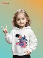 Stitch Children's Casual Hoodies Disney Autumn and Winter Warm Tops Boys and Girls Sweatshirts Halloween Gifts