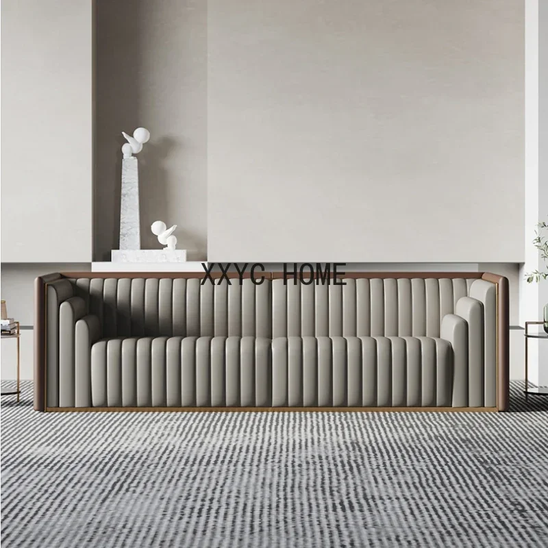 

ltalian Light Luxury Sofa Creative Imported Leather Sofa Luxury High-End Italian Sofa