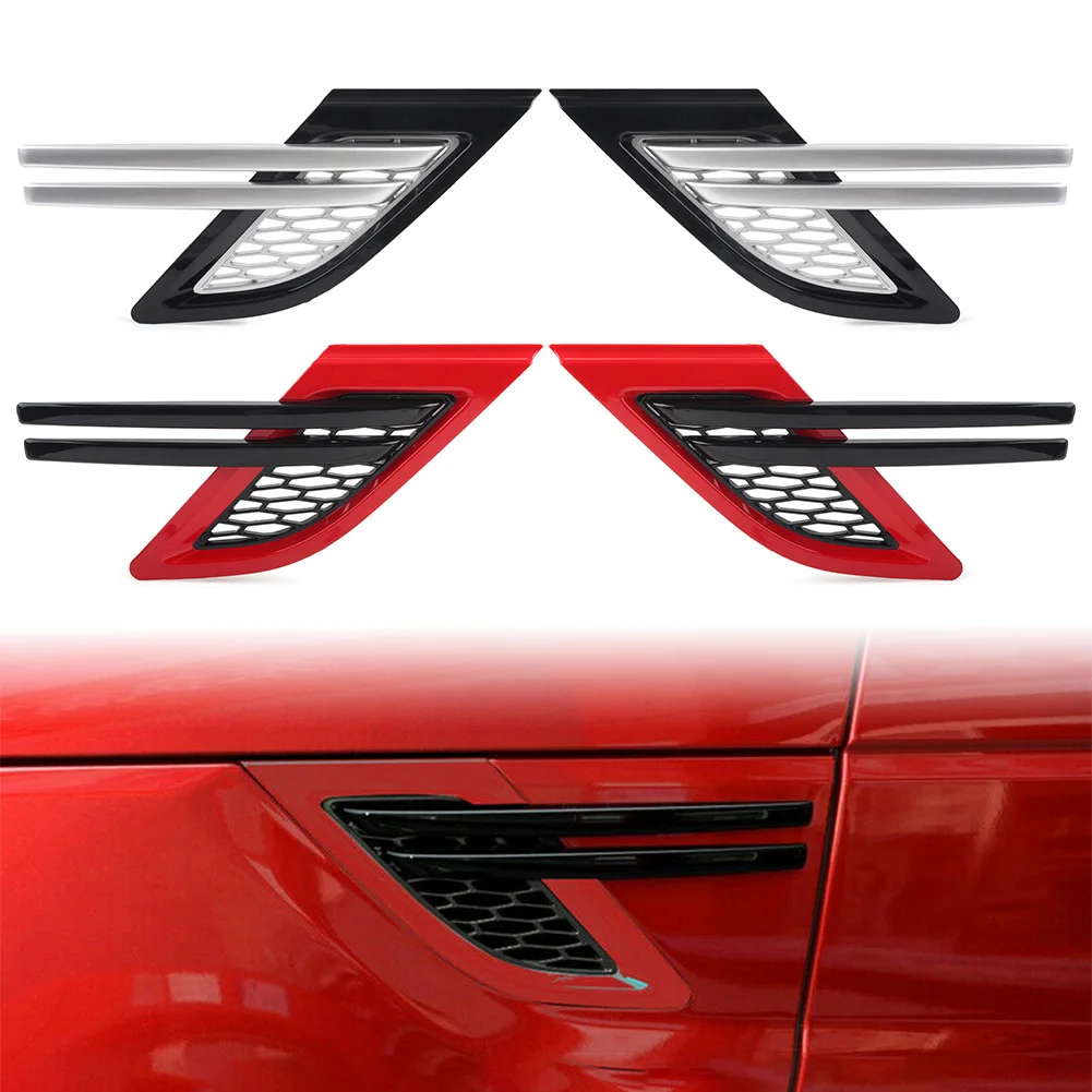 

2Pcs ABS Car Side Fender Mesh Grille Exterior Air Intake Grill For Land Rover Range Rover Sport L494 2014 2015 2016 2017