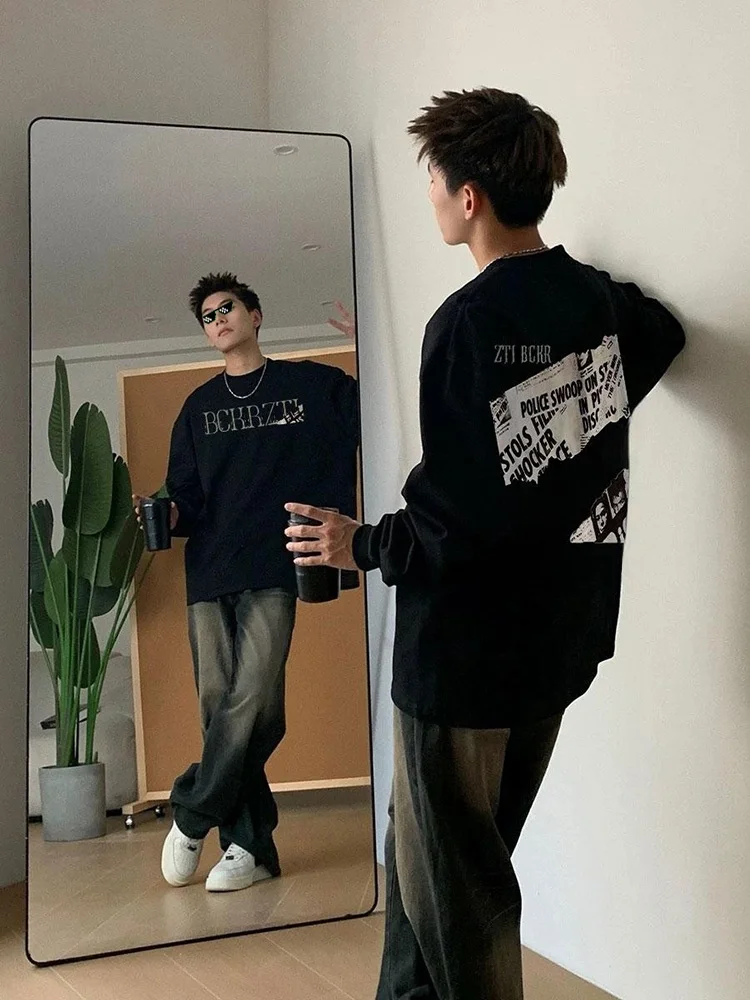 

Американские винтажные джинсы из денима для мужчин: осенне-зимние, зауженные, широкие, прямые, слегка расклешенные брюки, молодежный тренд