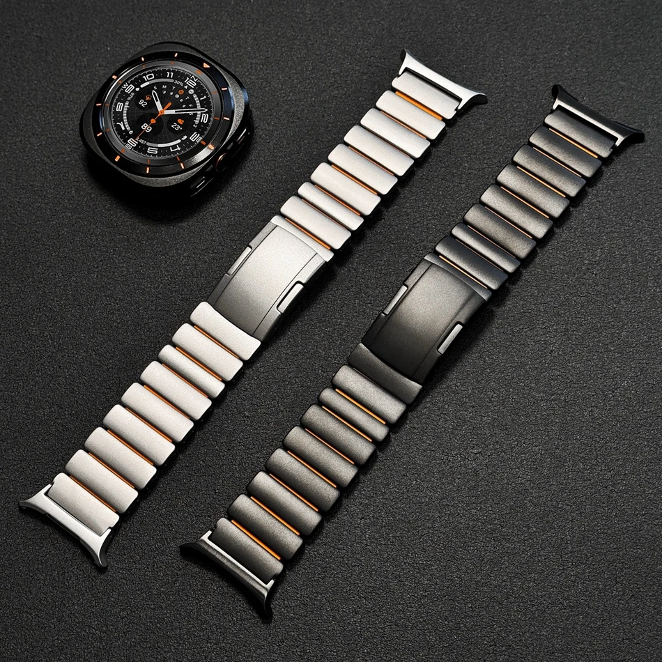 22mm Titanium Rubber Band for Samsung Galaxy Watch Ultra 47mm 8 Classic 40/44/46mm Strap for Huawei Watch GT 5 4 6 Pro Bracelets