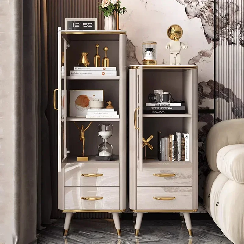 Reception Storage Living Room Cabinet Luxury Italian Glamour Display Cabinet Trendy Aesthetic Lazy Gabinete Postmodern Furniture