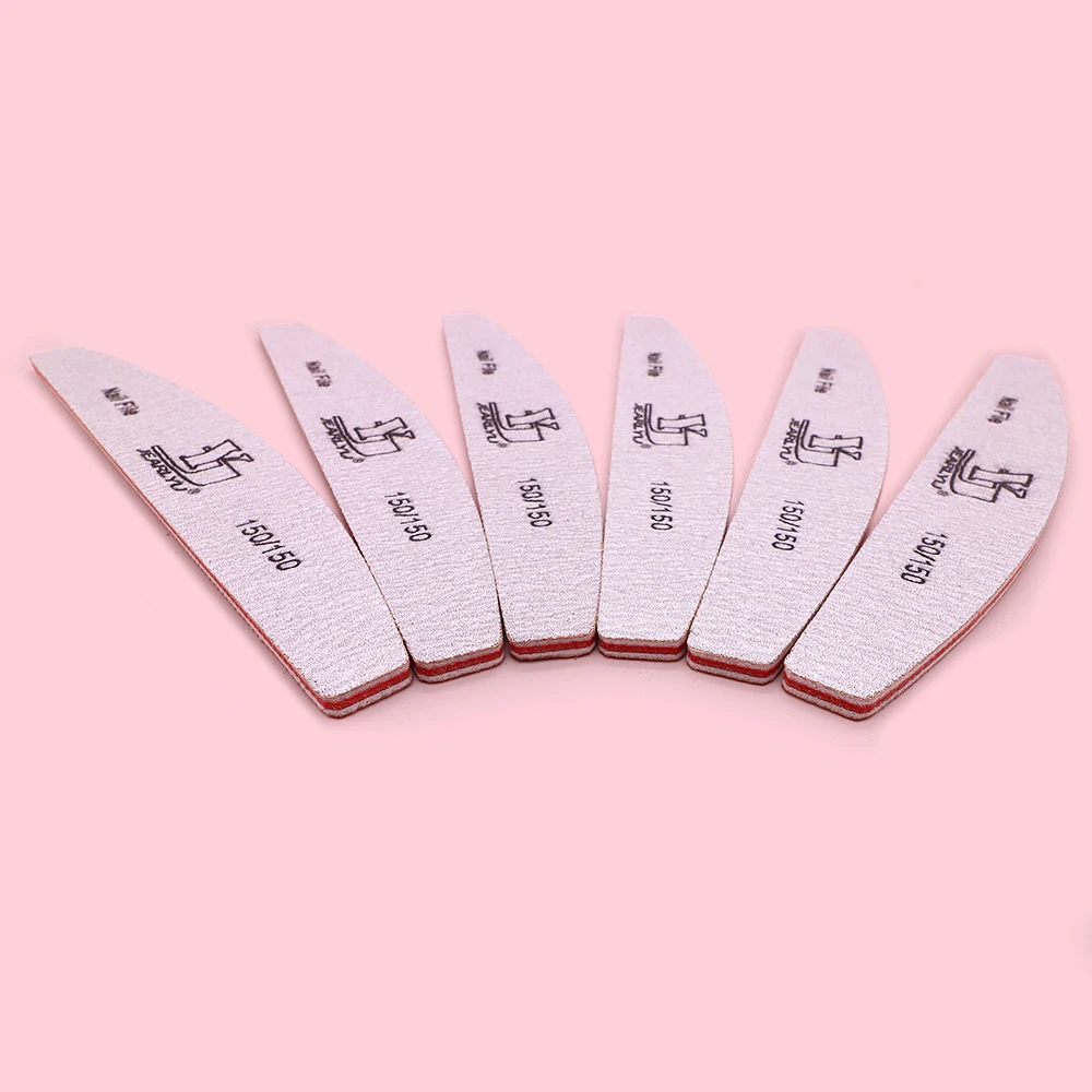 3Pcs Professional Nail File Set 80/100/150/180 Grit Grey Sandpaper Nails File For Acrylic/Natural Nails Washable Manicure Tools