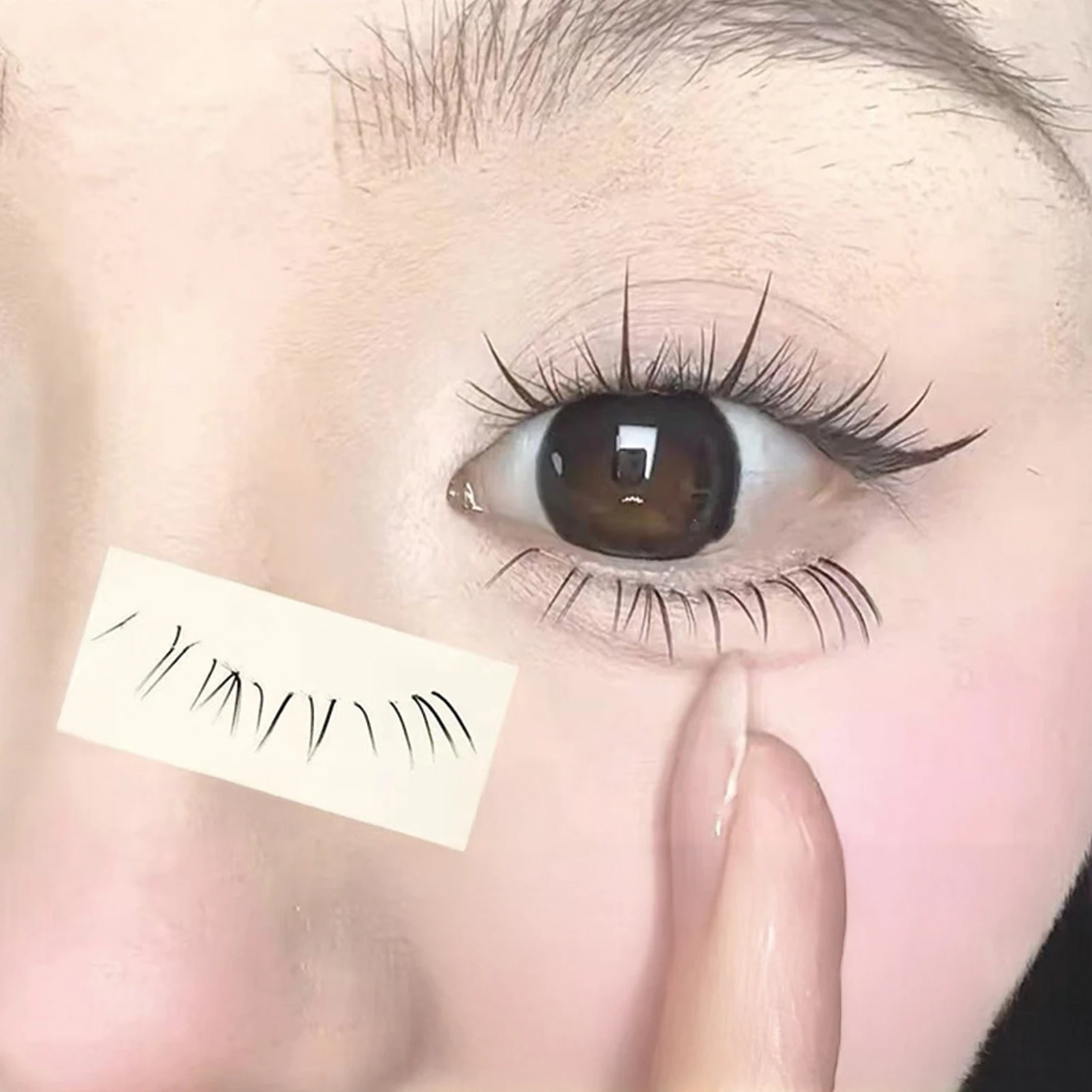 Selbstklebende untere Wimpern, Fee, gefälschte Wimpern, segmentiert, natürlich, unter den Wimpern, Manga-Unterwimpern, Make-up, Wimpern, DIY-Werkzeug