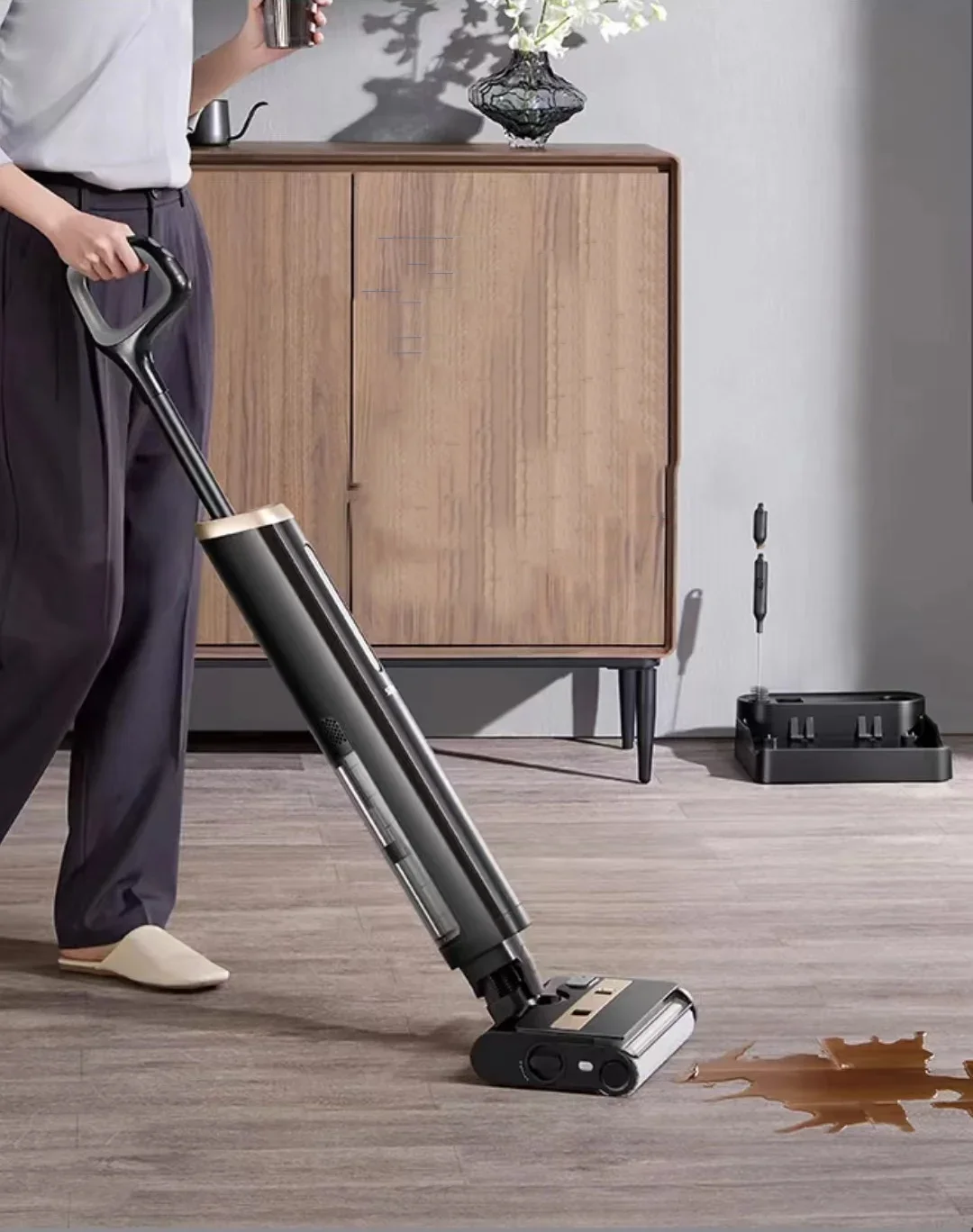 Wholesale Floor Cordless Vacuum Cleaner, Dry And Wet Intelligent One Click Self-Cleaning Lightweight Floor Cleaning Machine