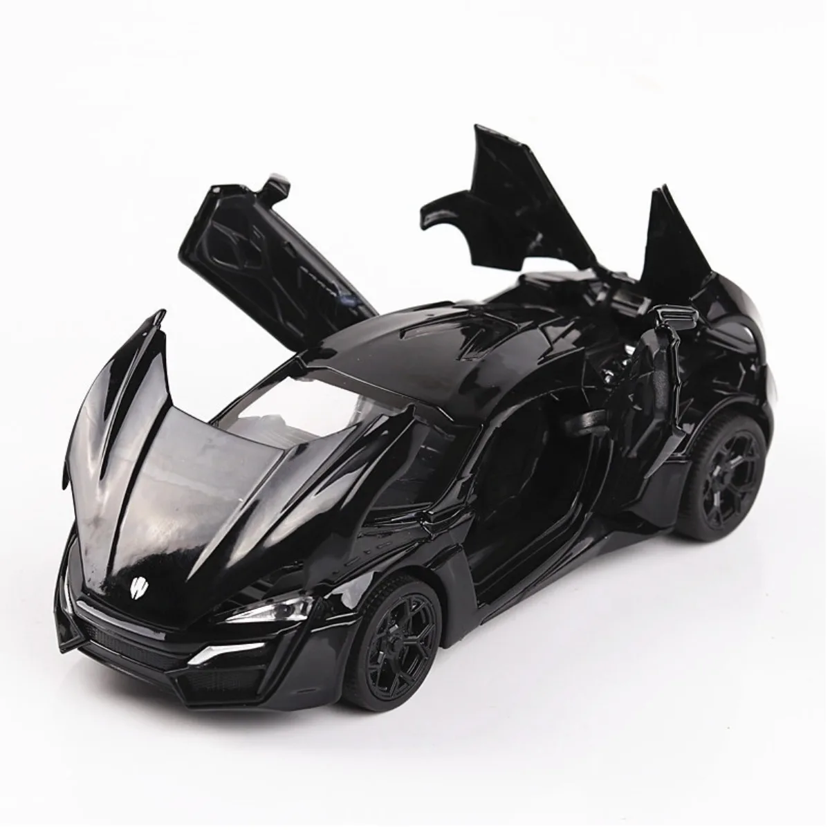 1:32 Lykan Hypersport Pullback Car Toy with Lights Engine Sound, Scale Diecast Car Model Miniature Replica Kid Boy Play Gift