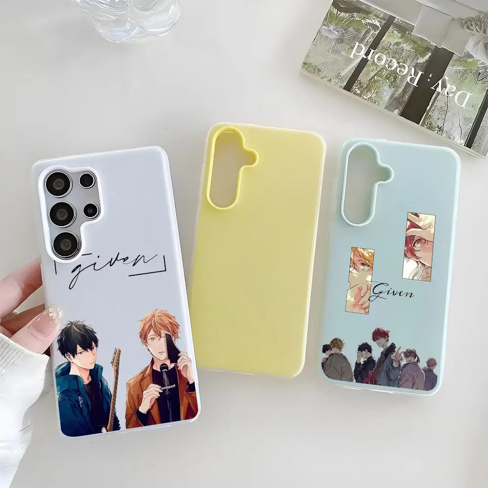 GGIVENAnimeLove Phone Case Clear TPU Case For Samsung S22-S26, 2-in-1 Detachable Card Holder