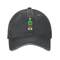 Marvin The Cartoon Martian Alien Baseball Cap Casquette for Men Women Adjustable Trucker Hat Baseball Hat Casual Sun Hat Black