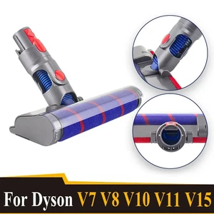 Dyson V7 V8 V11 SV12 V15コードレススティックバキュームクリーナーパーツハードウッドフロアアタッチメントのソフトローラーブラシヘッド 12ベストセールスダイソンV10アクセサリー-3