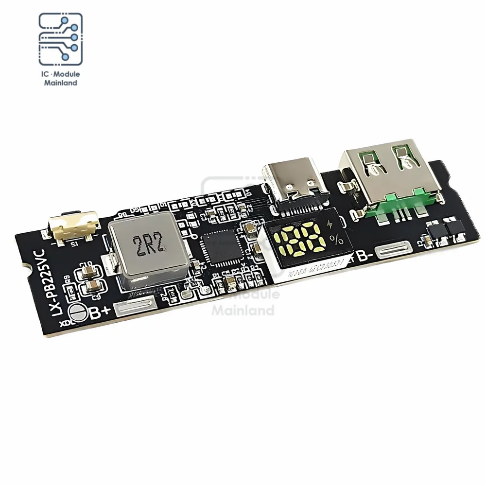 22.5W Two-Way Fast Charge Mobile Power Module Diy Master USB TYPE-C Port Support VOOC Circuit Board