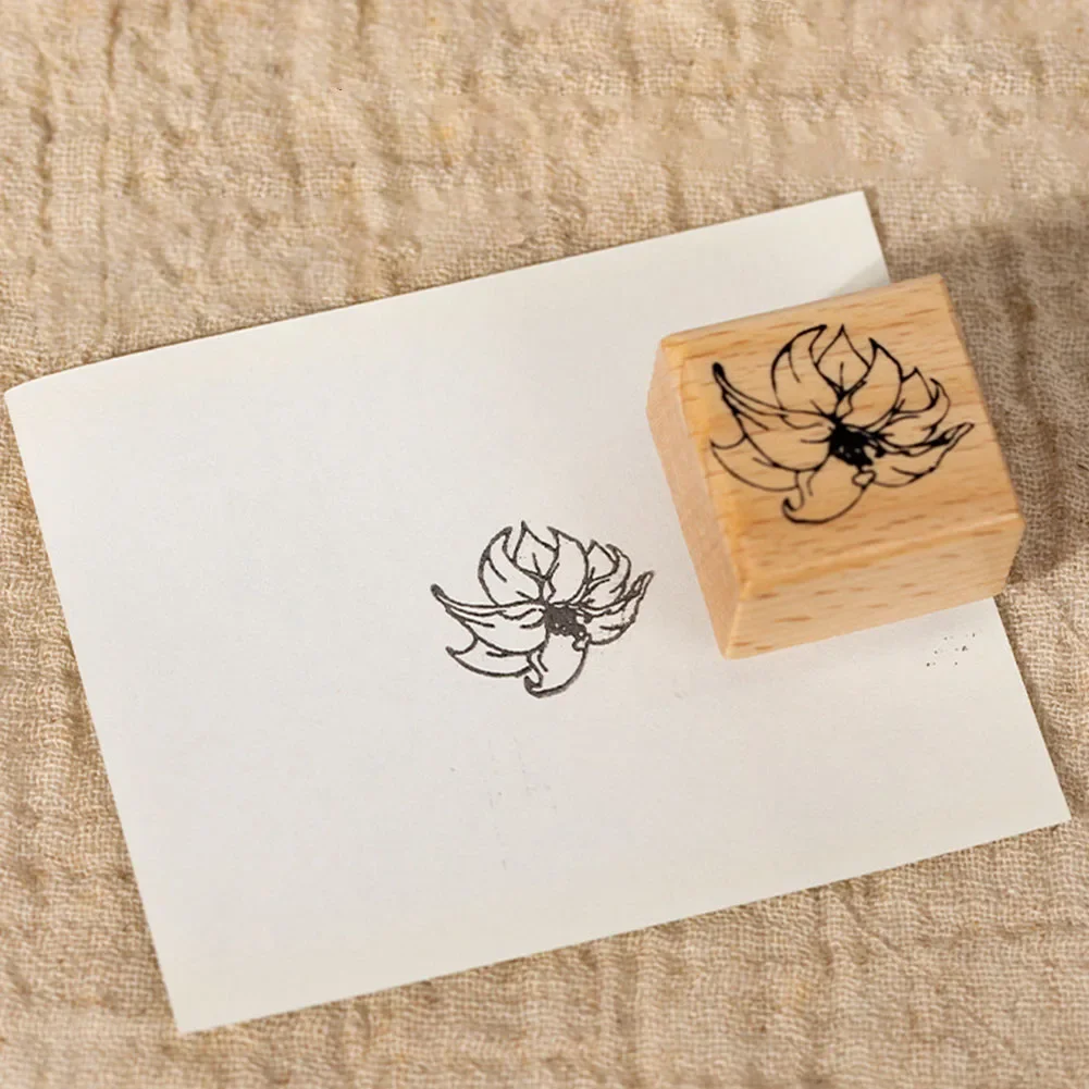 Retro Wood Rubber Stamps for DIY Crafts Detailed Engravings for Scrapbooking Card Making and Embossing Pack of 1