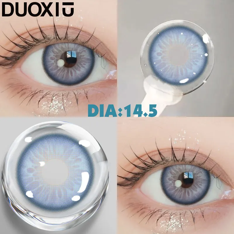 DUOXIU 1 Pair Colored Contact Lenses for Eyes Blue Lenses Lenses Gray Lenses Green Eye Natural Lenses Fashion Lenses Beauty