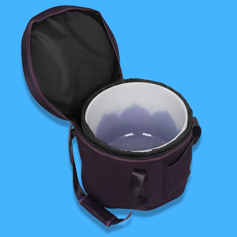 

Thickened Protective Meditation Crystal Storage Bag Durable Portable Singing Bowl Carrier Case Smooth Zipper Travel Compact Size