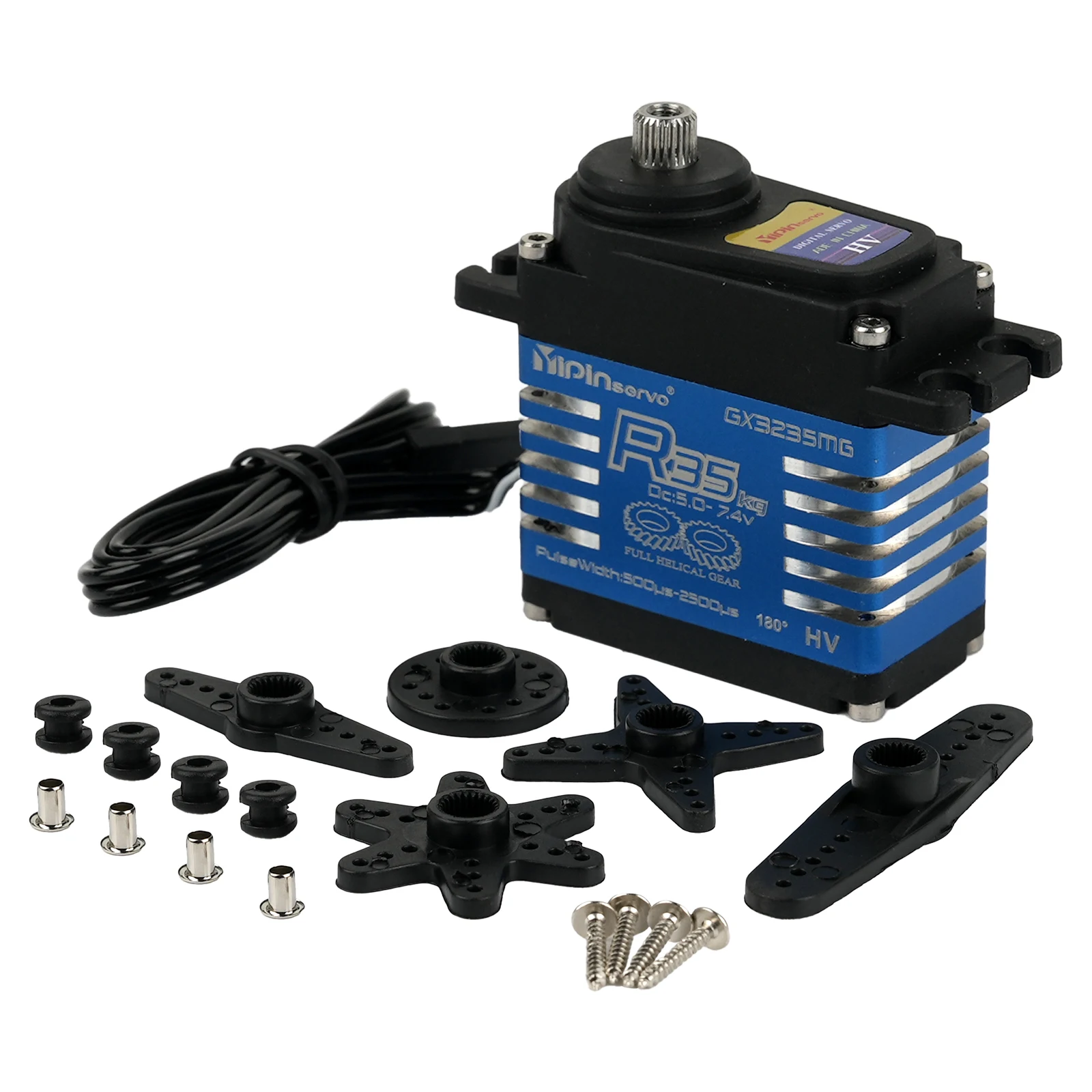 35kg todo o engrenagem helicoidal de aço digital yp3235sgm servo para robô rc/carros modelo brinquedos motor 270/180 ângulo controlável servos peças