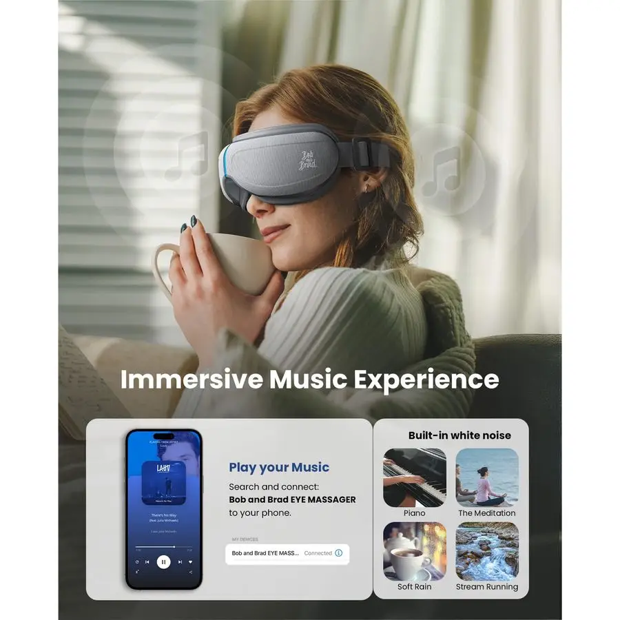 열과 냉각 기능이 있는 눈 마사지기, 아이오아시스 2 편두통용 아이 마스크, FSA 및 HSA 사용 가능, 눈을 위한 온열 얼굴 마사지기