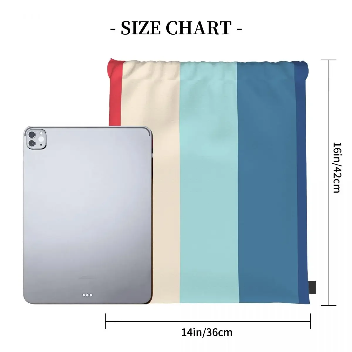 Retro 80s Color Palettes Minimalist Colorful Stripes Backpacks Drawstring Bags Drawstring Bundle Pocket Sports Bag BookBag