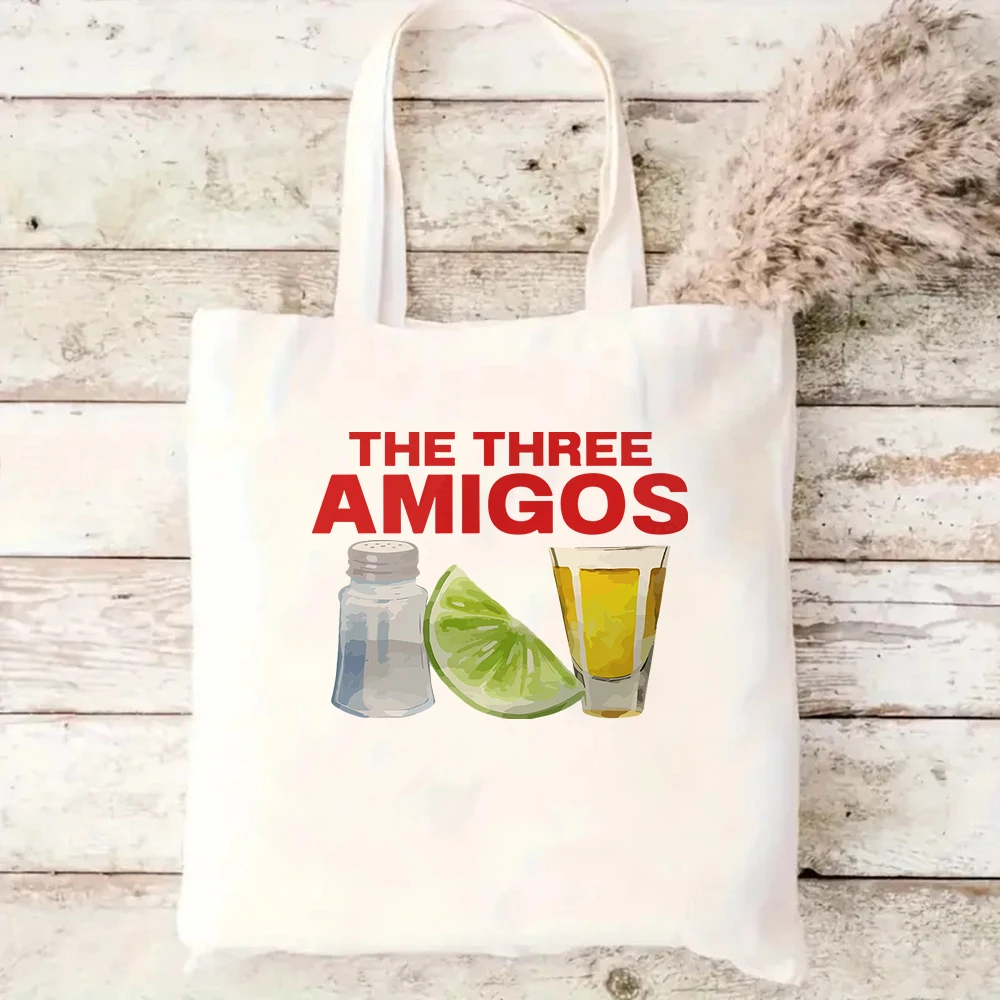 

The Three Amigos Tequila Canvas Tote Bag Funny Quote Shoulder Bag