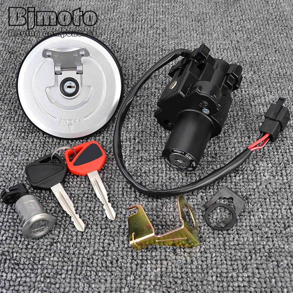 Ignition Switch Fuel Gas Cap Seat Lock Key Kit For Honda CB250F CB250F CB300F CBR250R ABS TRICOLOR REPSOL EDITION
