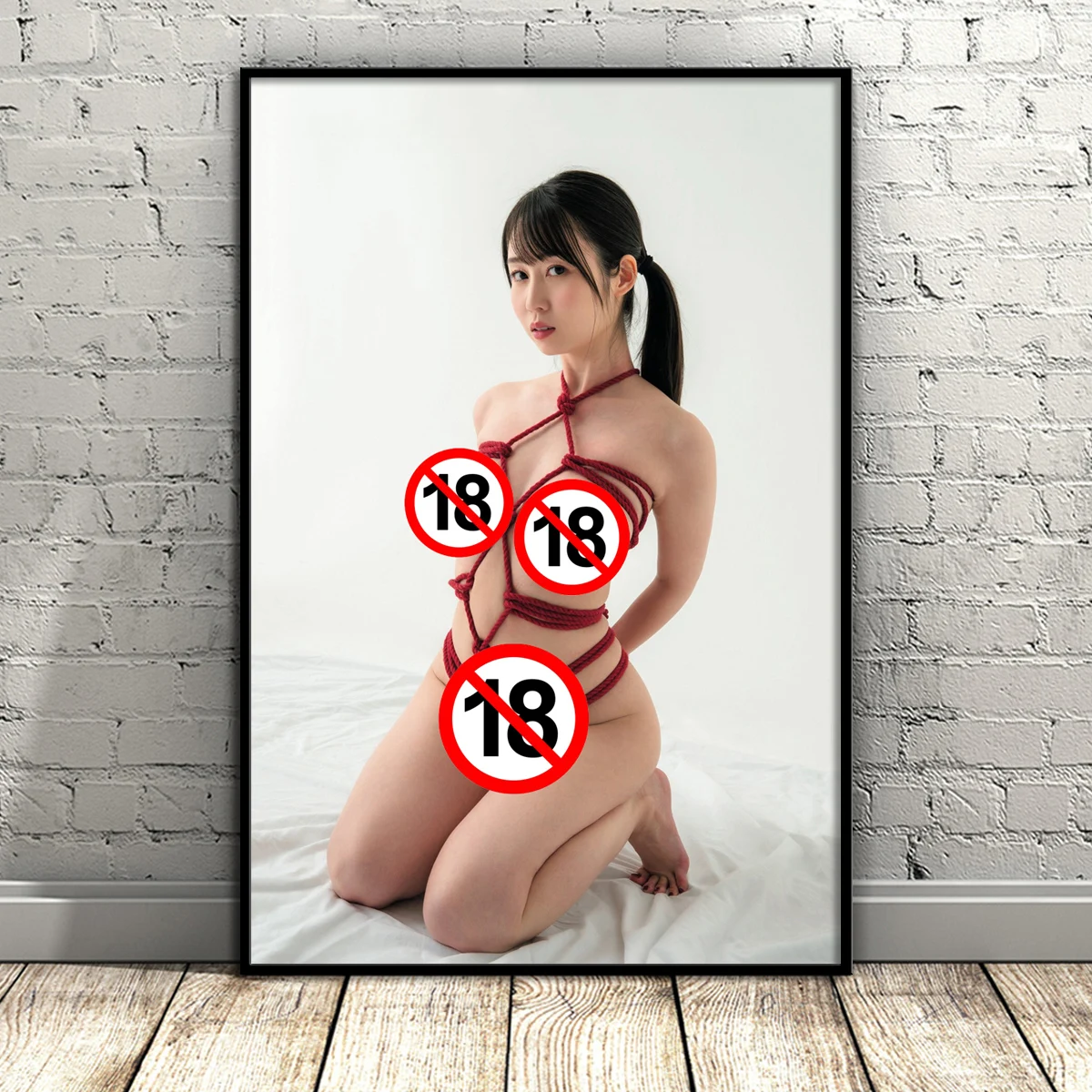 Pintura en lienzo de chica Linda asiática para decoración del hogar y sala de estar, arte de pared japonés, estrella porno Sexy, pechos grandes, carteles e impresiones