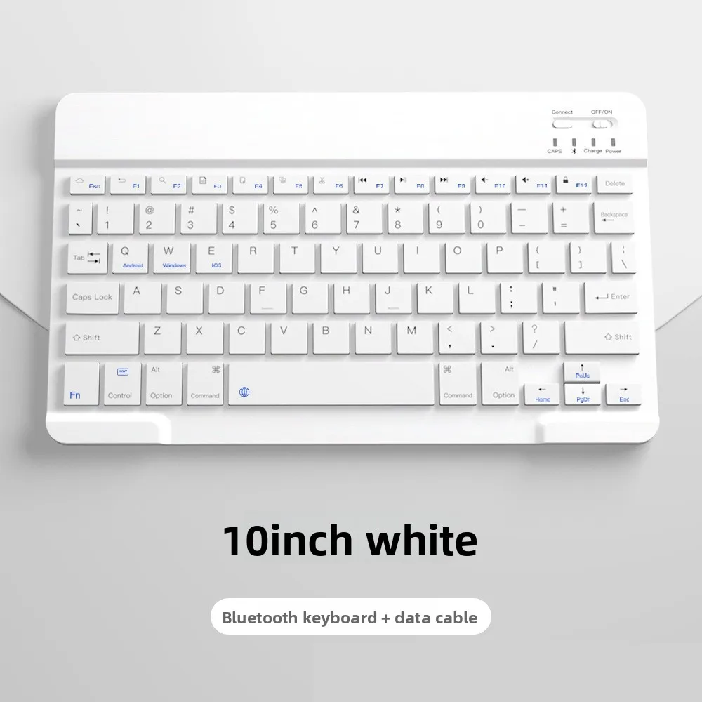 

10 inch universal black and white bluetooth keyboard wireless silent tablet integrated scissor foot office portable keyboard