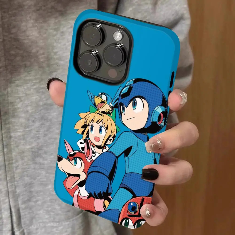 

megaman wallpaper Phone Case Double-layered 2-in-1 Film Case For IPhone 16 15 Promax 14 13 Pro 12 11 plus Samsung S Covers