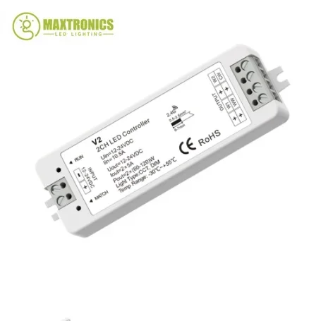 Imagem -03 - Única Cor Cct Led Dimmer Controller v3 vp V5-m Rgbw Rgb Mais Cct 12v cv rf 2.4g 4ch Dc1224v v1 v2