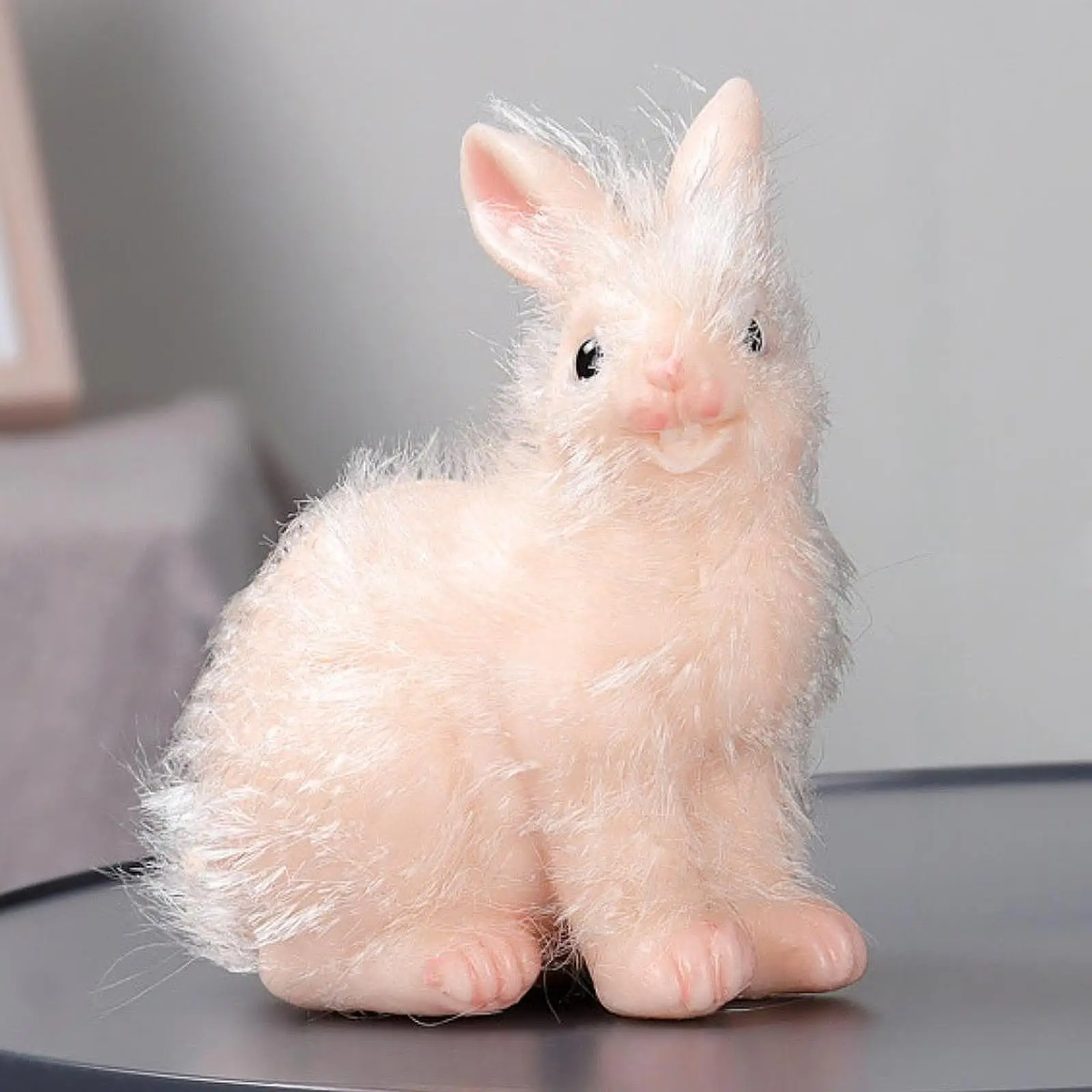 

Bunny Figures Toys Simualtion Bunny Figurine Lifelike Realistic Mini Silicone Bunny Cute Animal Doll Toy for Party Favor