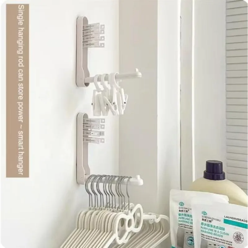 bathroom accessories closet organizer Hanger storage hook can be folded storage wall mounted without holes thick and durable