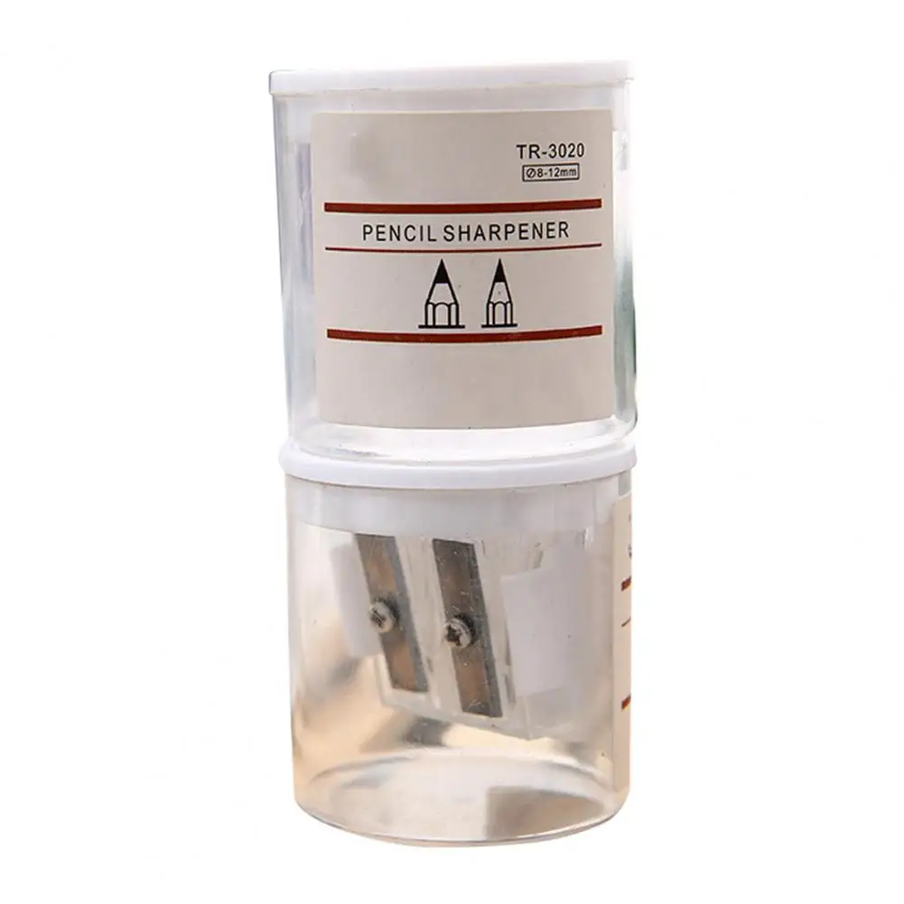 뚜껑이 달린 수동 연필 깎이, 분리형 원형 이중 구멍, 학용품