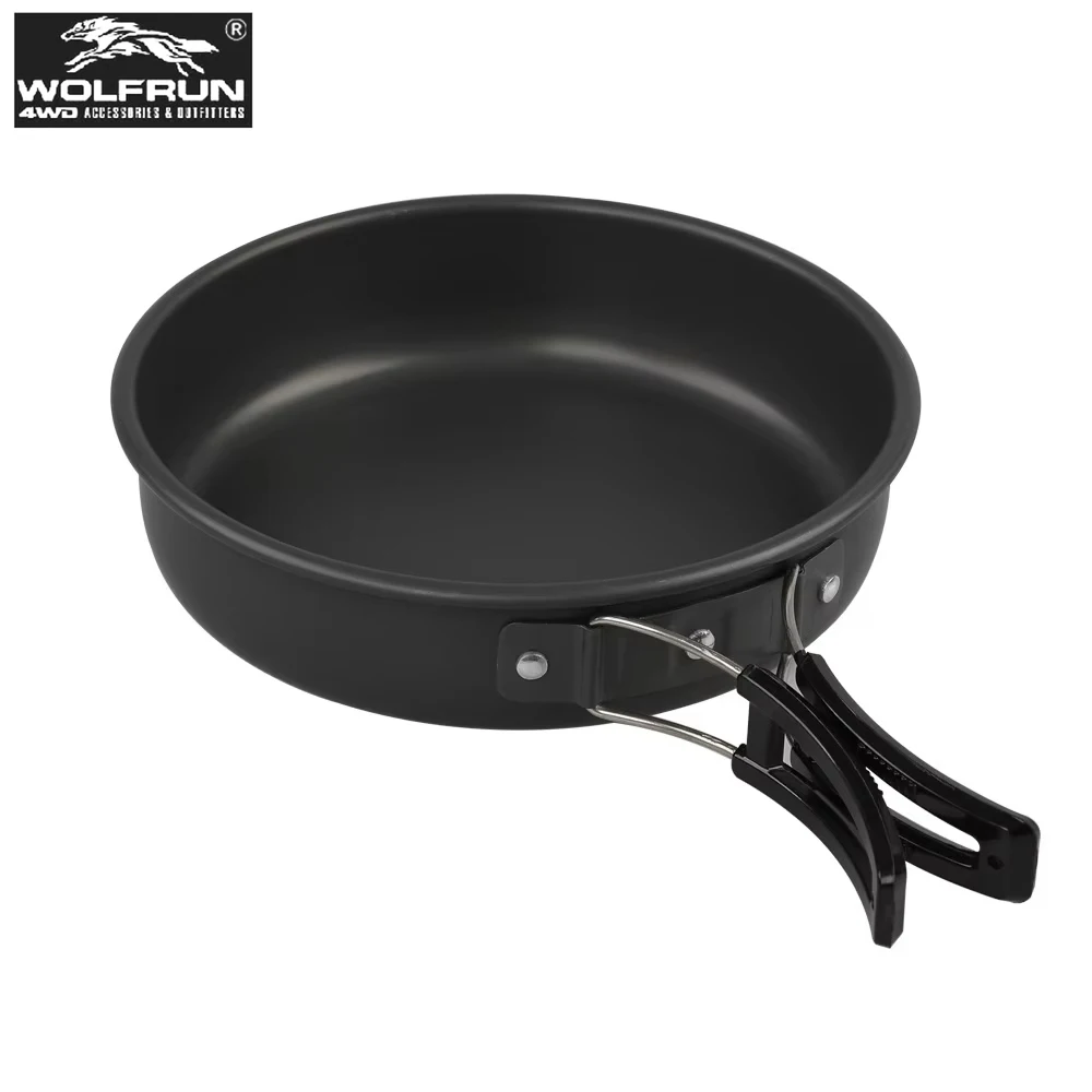 

Outdoor Portable Non-Stick Fry Pan Camping Non-Stick Pan Camping Cooking Utensils Camping Pot Set Aluminum Alloy Cooking Pan