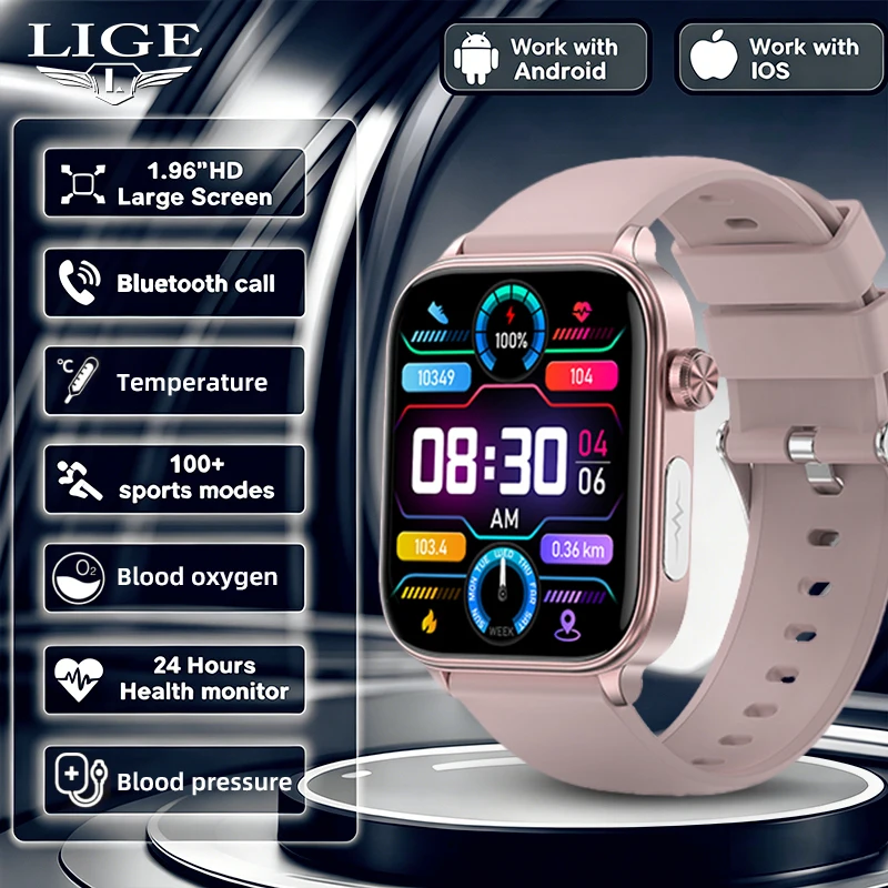 

LIGE 2026 Smart Watch Body Temperature Test ECG AI Diagnostic Detector Blood Lipid And Uric Acid Women Menstrual Health Tracker