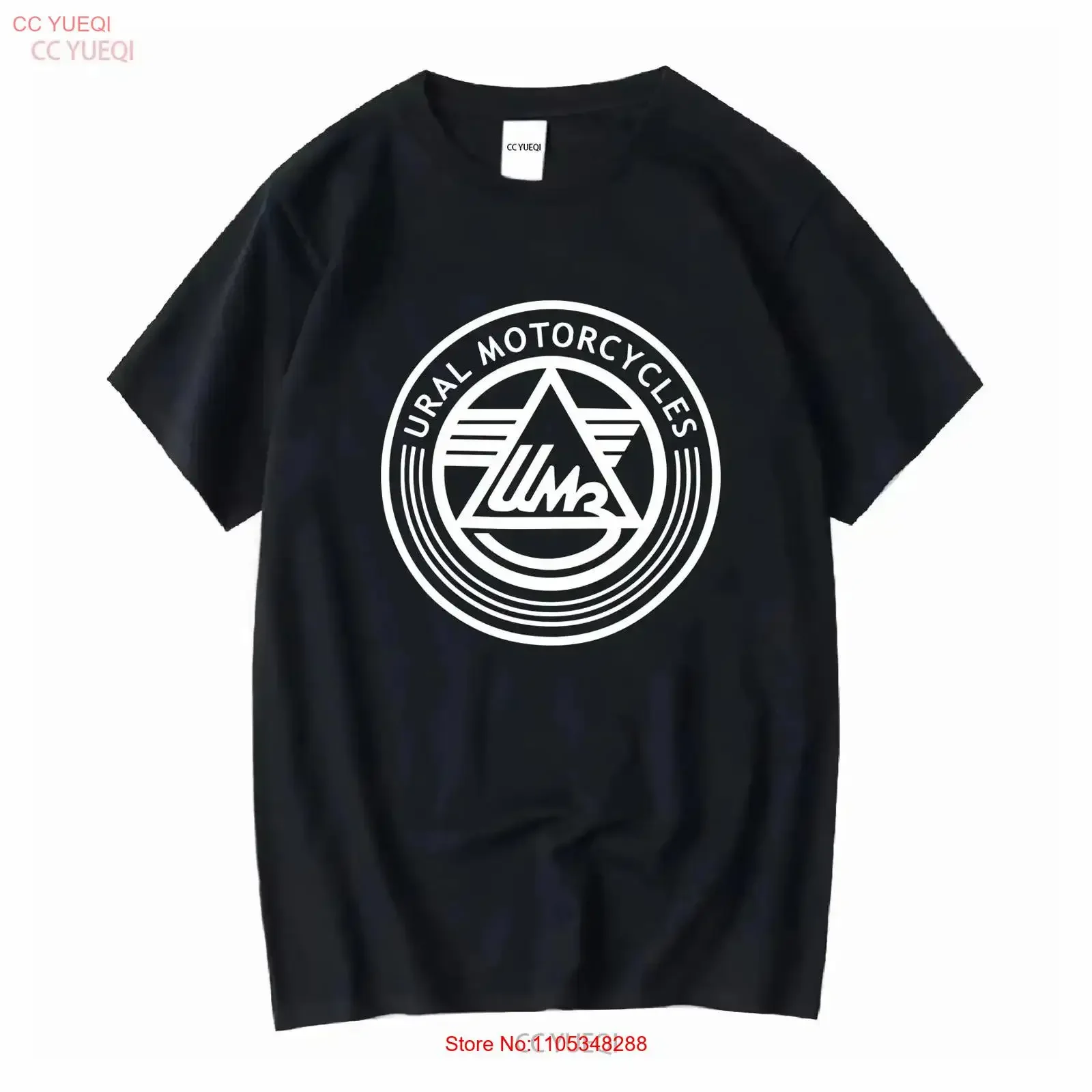 IMZ Ural Motorrad T-Shirt Russische Vintage-Motorräder Seitenwagen-Bike Gewaschen Dehnbar Lässig Weich Bequem Vintage-Waschung