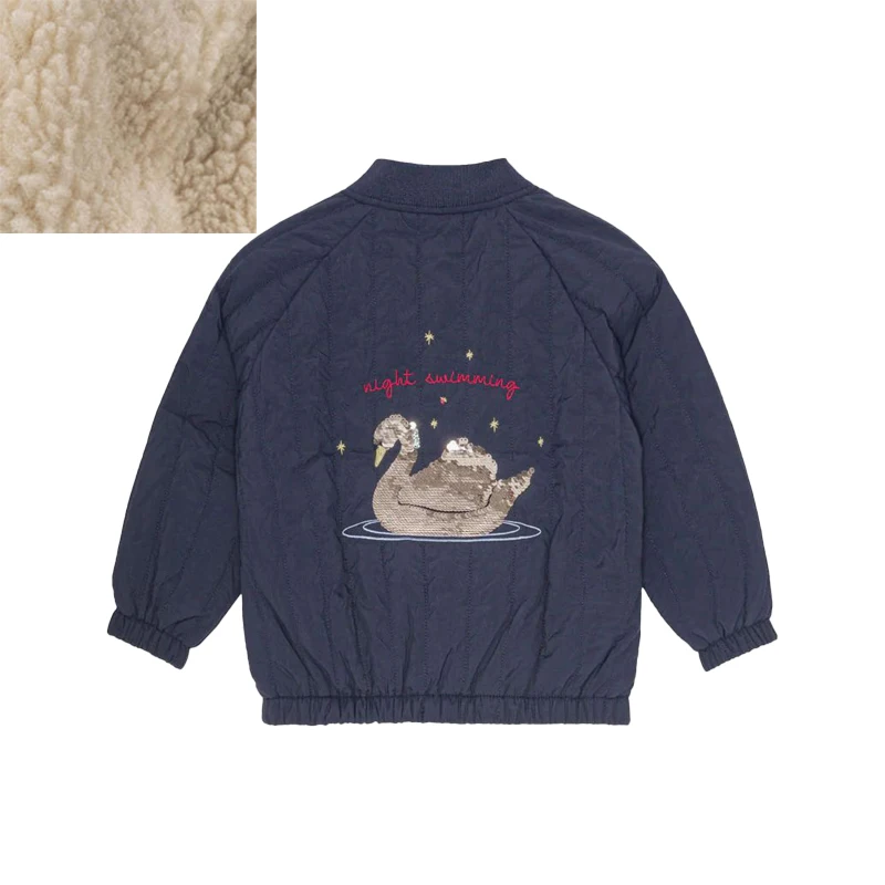 2024 New Winter Warm Jacket Girls Cherry Outerwear Children Cotton Animal New Baby Clothes Tops Boys Leisure Lamb Wool Jacket