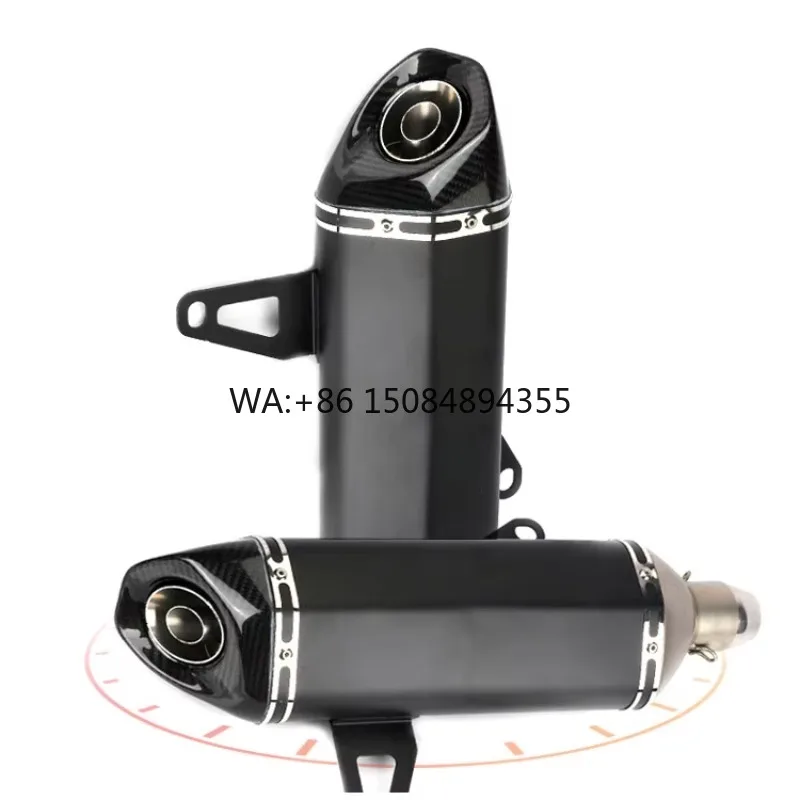 51MM Universal Carbon Fiber Racing Slip-On Exhaust Pipe, Modified Sport Muffler for XMAX 300 XMAX 350 Scooter Motorcycle