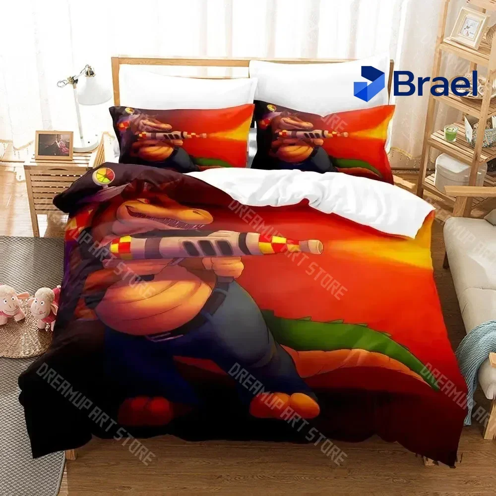 Exquisite 3D Print Crash Bandicoot Game Bedding Set Boys Girls Twin Queen King Size Duvet Cover Pillowcase Bed Boys Adult