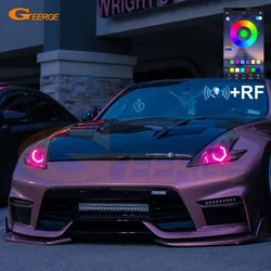 For Nissan 350 370 Z 350Z 370Z Z33 Z34 BT App RF Remote Control Ultra Bright Hex LED Halo Multi Color RGB Angel Eyes Rings Light
