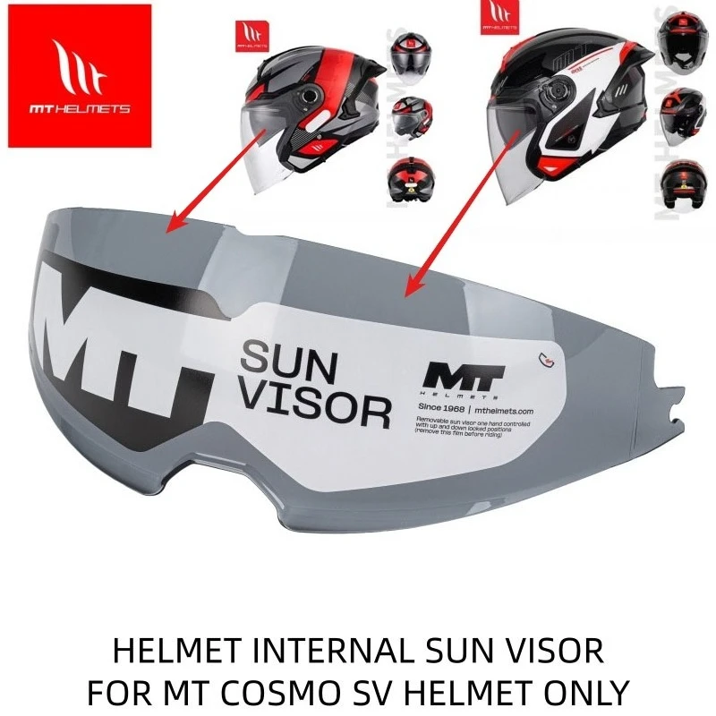 

Внутренний щиток для шлема MT-V-37 для MT COSMO SV, оригинальные аксессуары для шлема, MT HELMETS, встроенный солнцезащитный козырек, лобовое стекло