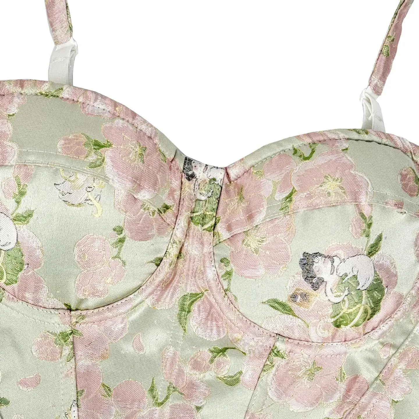 Vintage Printed Bones Corset Sexy Women Bras Tops Zipper Strap Adjustable Shaper Halter Tank Top Fashion Party Rave Bustier Vest