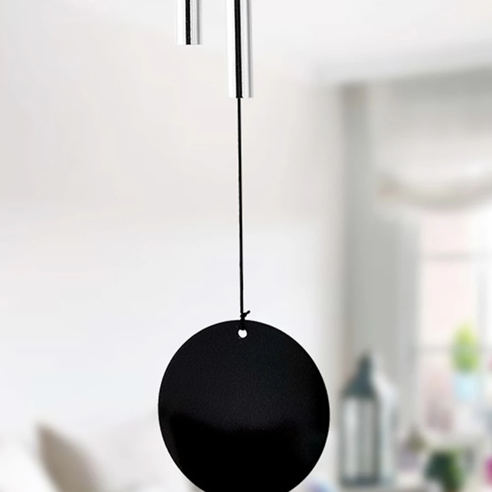 

2Pcs Wind Chime Hanging Bell Premium Material Peaceful Melodies Home Patio Garden Decoration Relaxing Sound Black