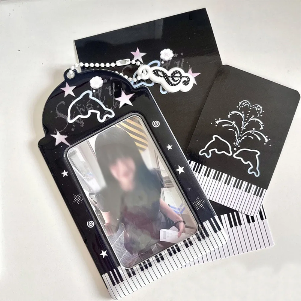New Y2K Style Kpop Photocard Holder Mini Cartoon Idol Photo Frame PVC Gift Card Holder