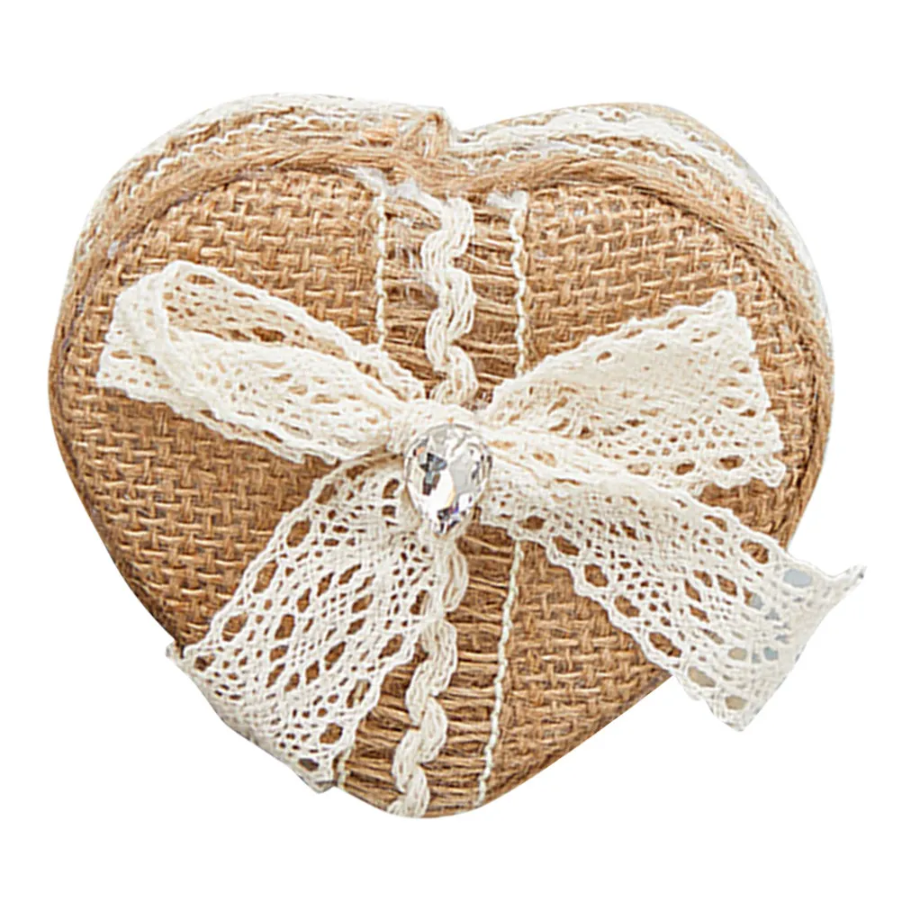 

Heart Shaped Jewelry Box Small Elegant Wedding Ring Holder with Mirror Portable Travel Organizer for Earrings Rings Bracelets