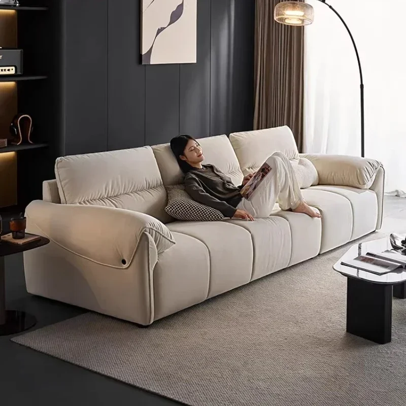 Living Room Sofas And Seating Couch Home Furniture L Shape Sofa Armchair Modern Luxury Cream Wind Cat Scratching Fabric Sofa