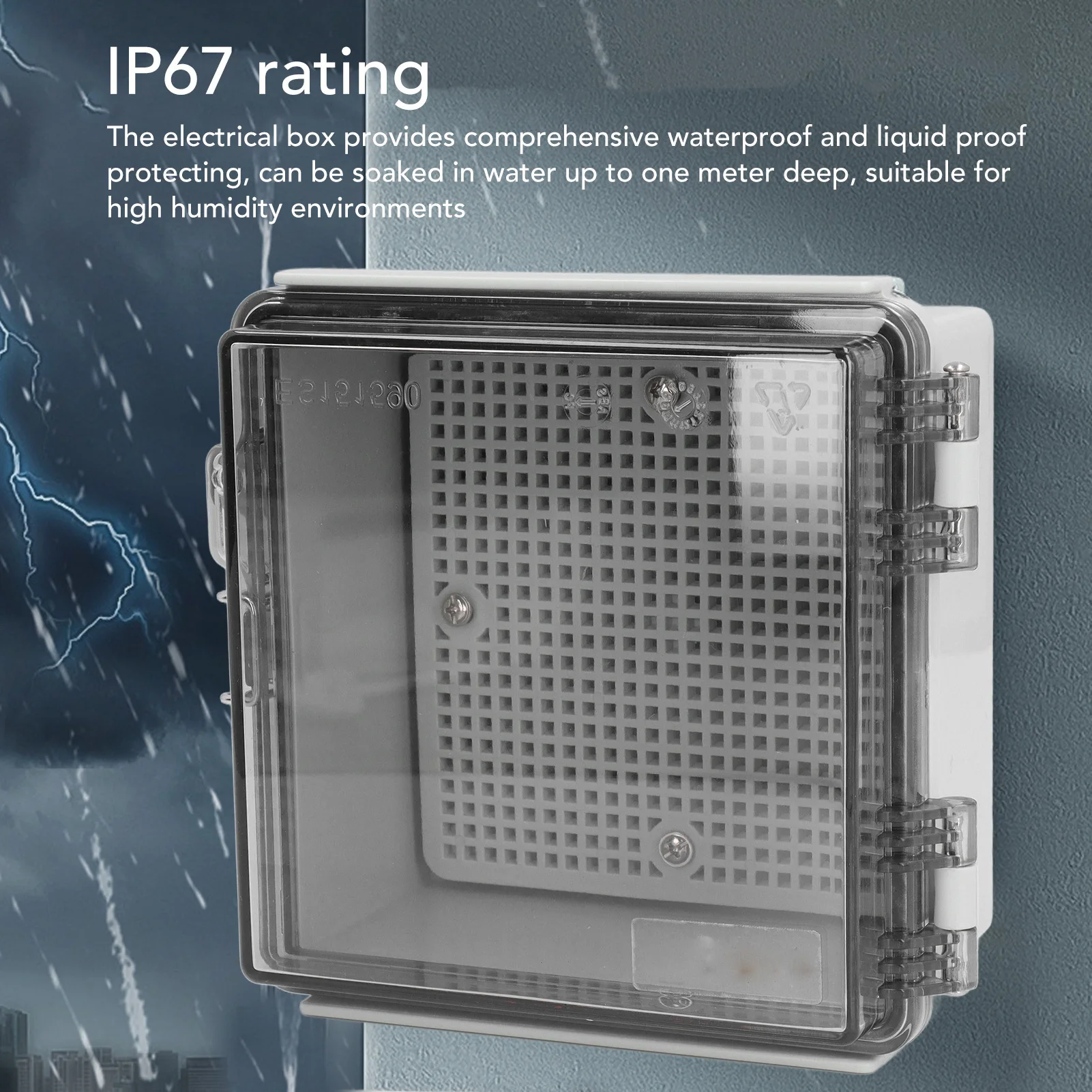 Junction Box Electrical Enclosure Box 304 Stainless Steel Excellent Electric Insulation with Mounting Plate for Outdoor