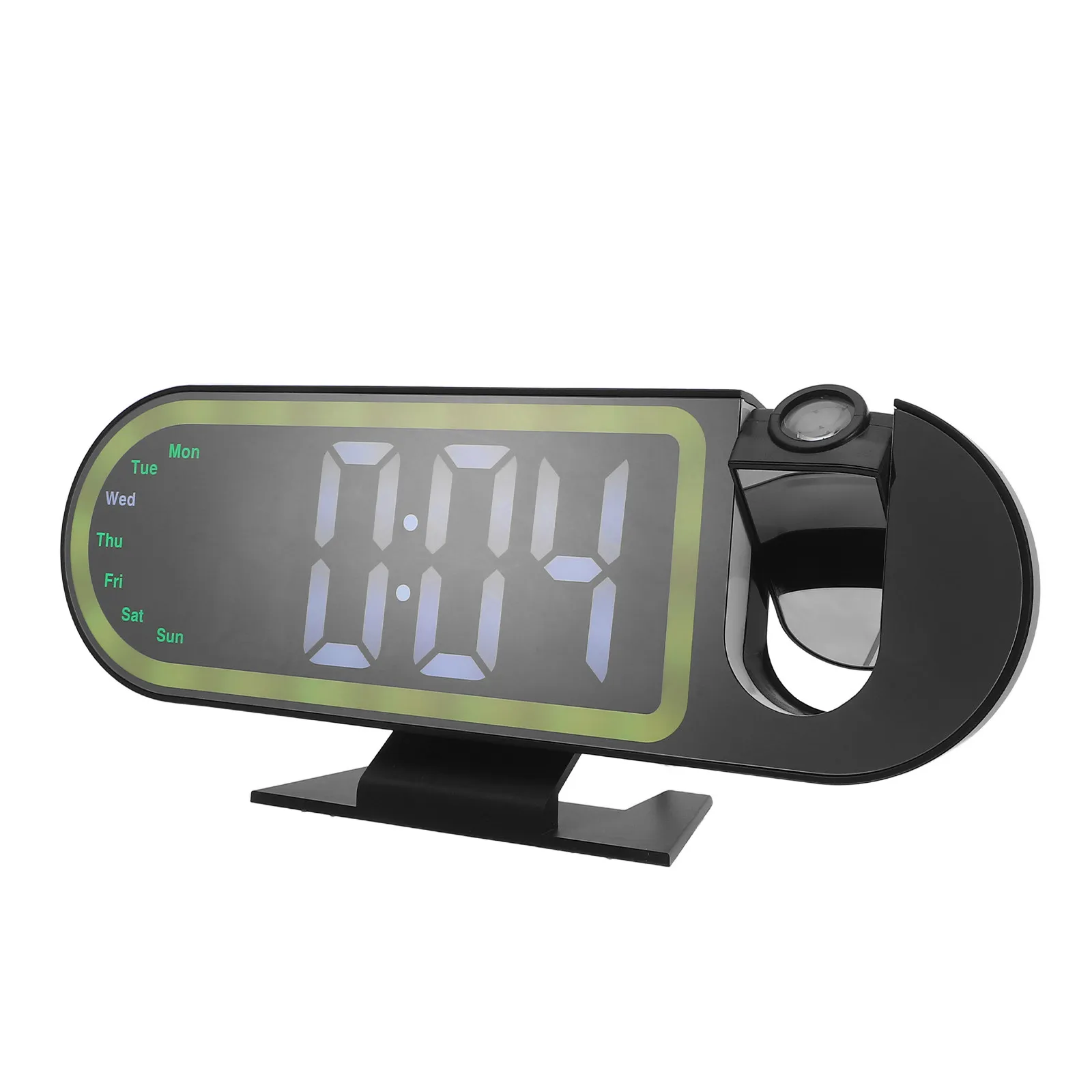 Mirror Projection Alarm Clock LED Digital Bedside Clock with Ceiling Wall Projection Clear Display Minimalist Design Tabletop
