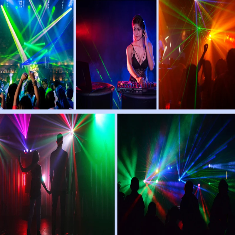 Imagem -04 - Jcdg-rgb Laser Beam Scanner Projetor Dual Lens dj Party Casamento Bar Luz de Palco dj Disco Aplicar Dmx 512